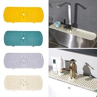 kitchen faucet absorbent mat sink splash guard silicone faucet splash catcher countertop protector for bathroom kitchen gadgets
