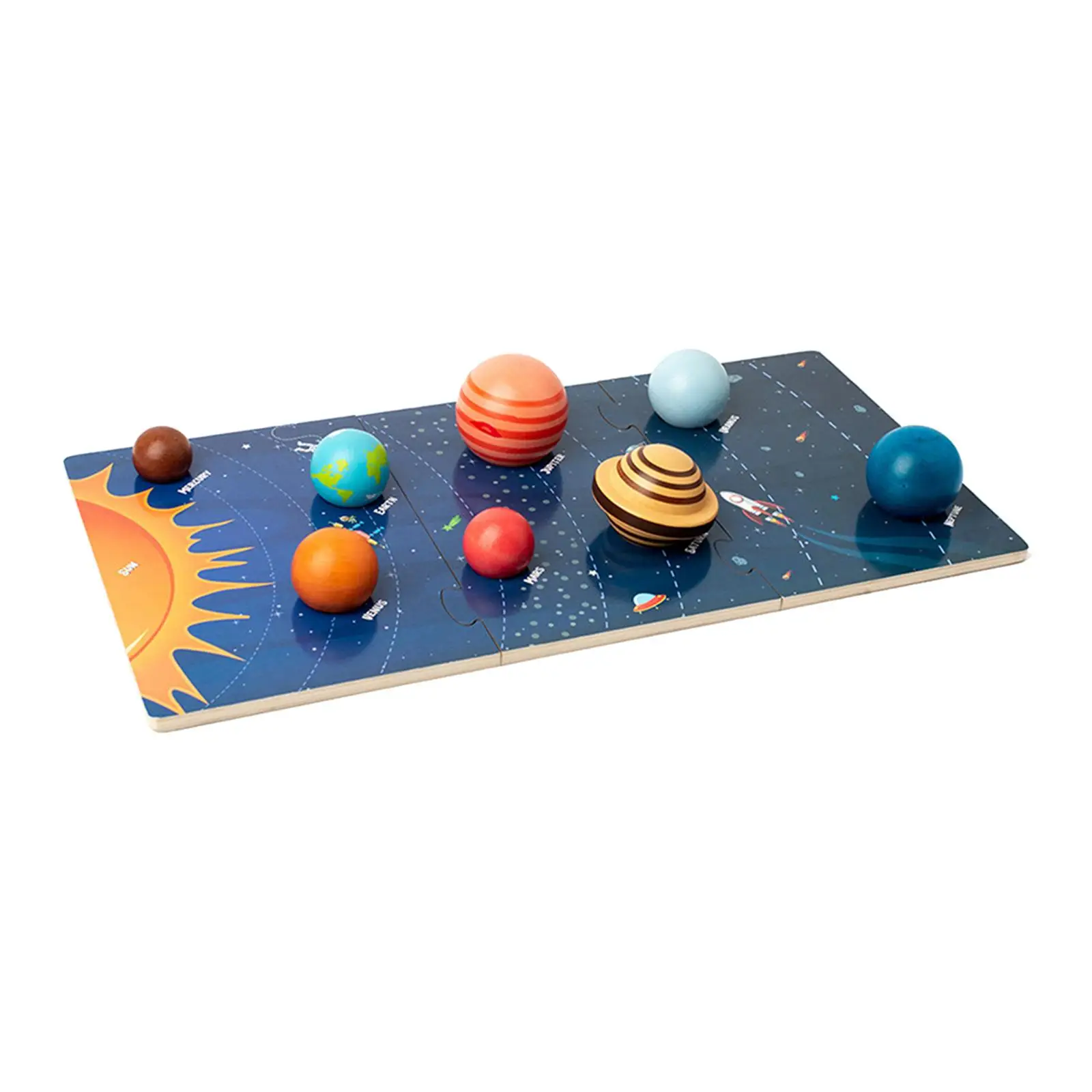 

Toddlers Sensory Toys Solar System Board for Education Learning Baby
