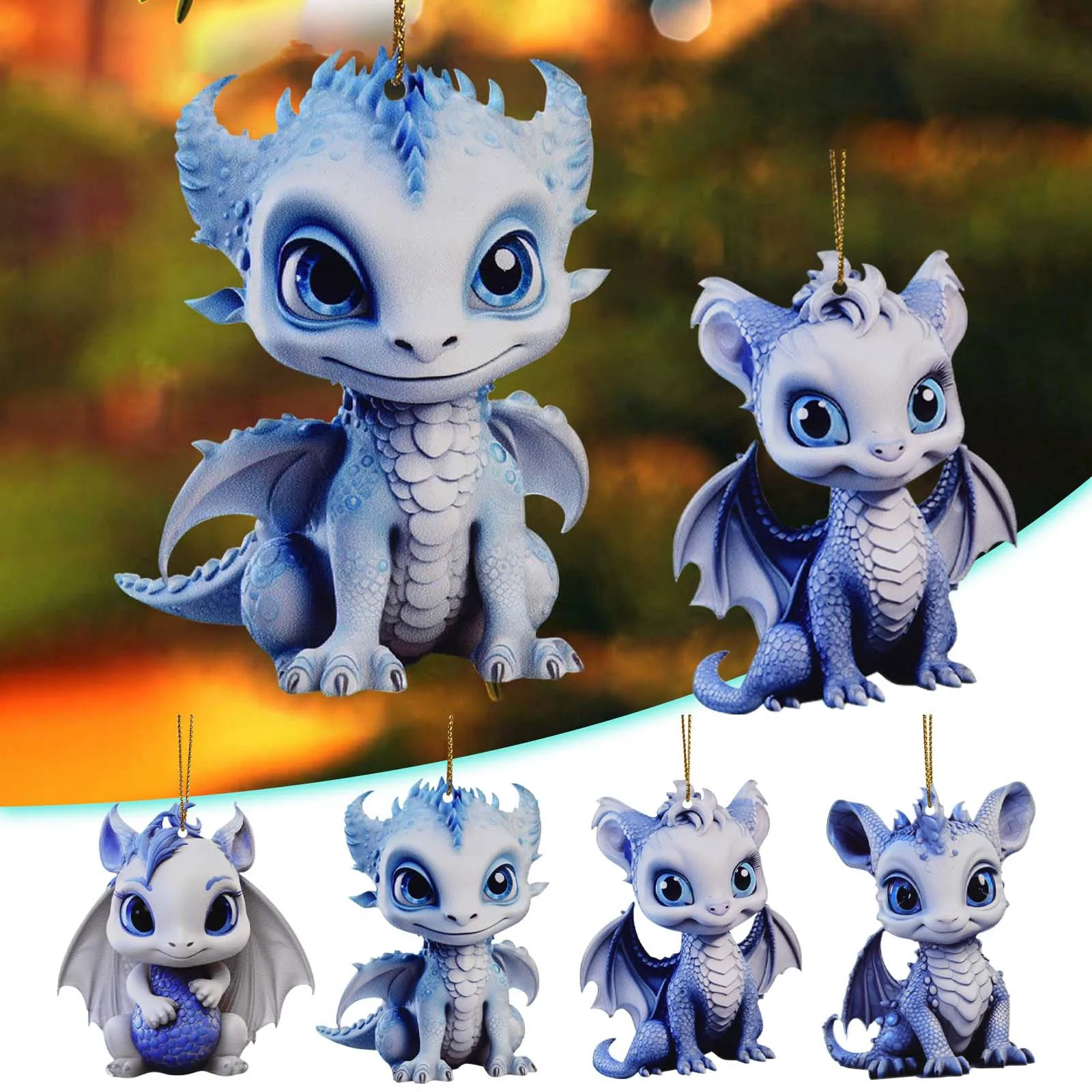 Фигурка динозавра аксессуары для салона автомобиля подвесное украшение 2d