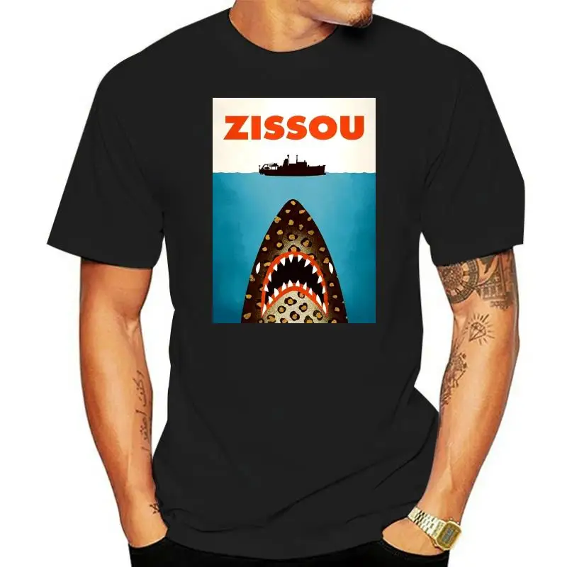 

2017 New Cool Steve Zissou Shark Jaws Sea 3D Printed Men's 100% Cotton Tee Shirts Summer Popular Short Sleeve Tee