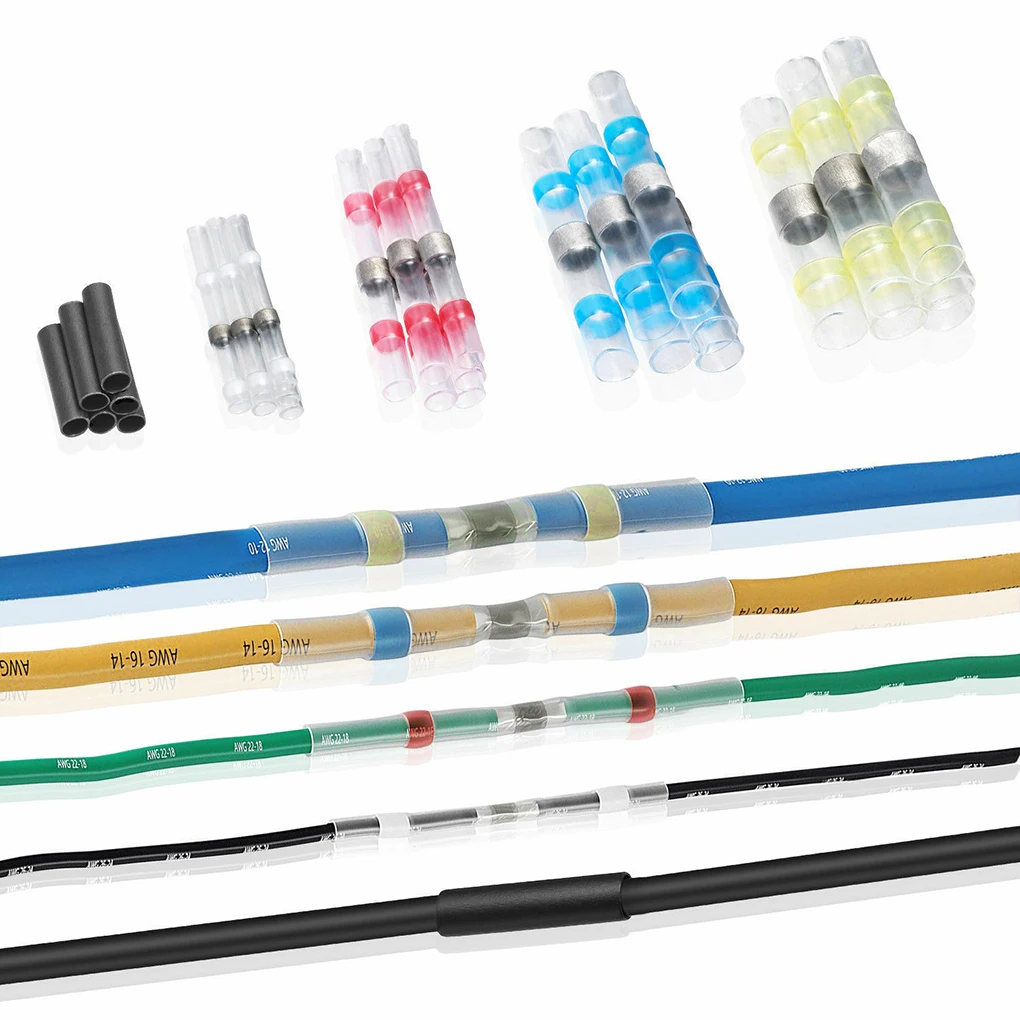 

50PCS/Set Waterproof Heat Shrink Tube Wire Sordering Terminals Kit Solder Sleeve Tube Insulated Wire Connectors