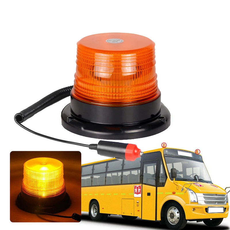 

Warning Flash Beacon Emergency Indication LED Lamp Car Rotating Traffice Safety Light Magnet Ceiling Box Flash Strobe Orange Red