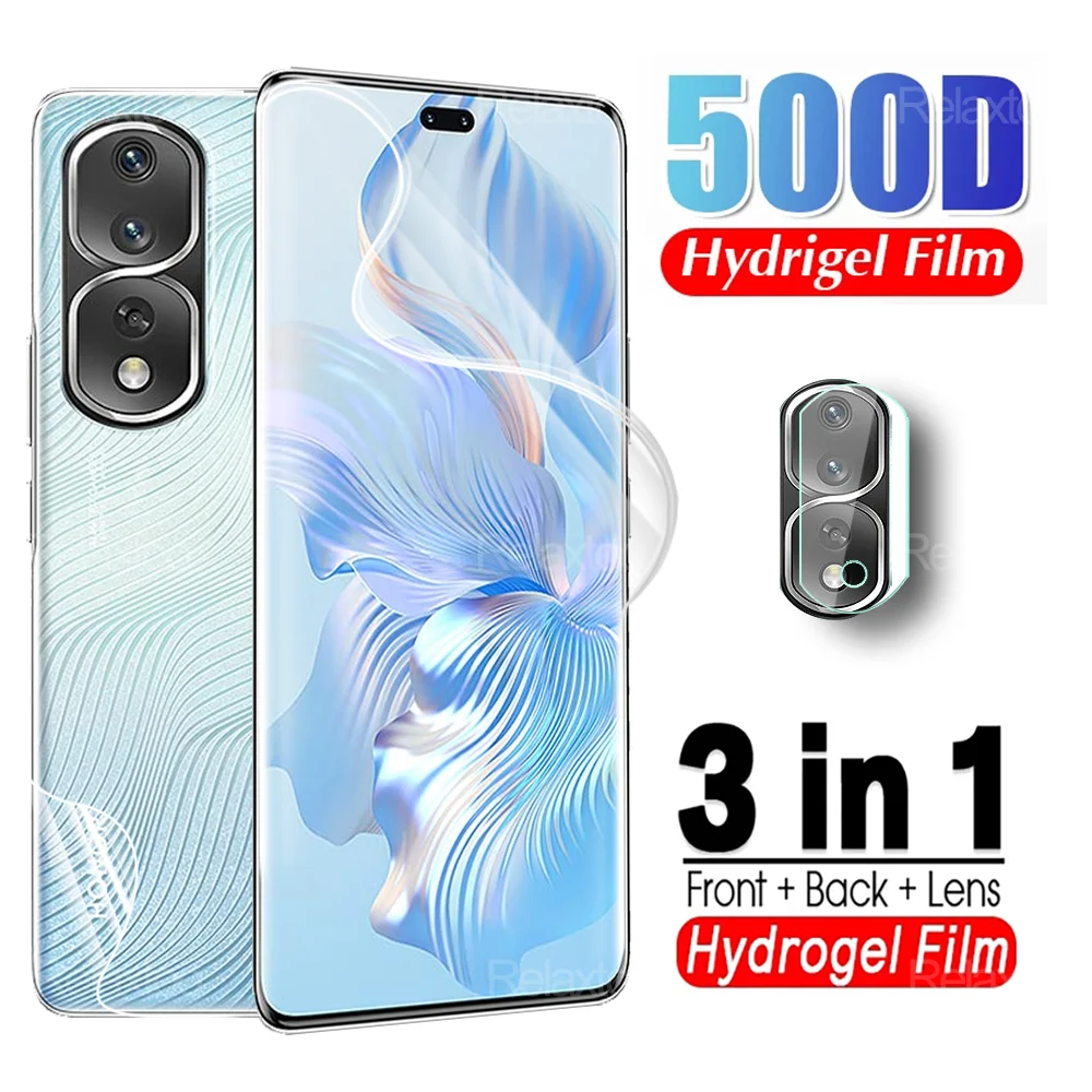

3in1 Front Back Hydrogel Film For Honor 80 Pro Honor80 SE Camera Lens Glass For 80Pro 80SE Honor80Pro 5G Phone Screen Protector