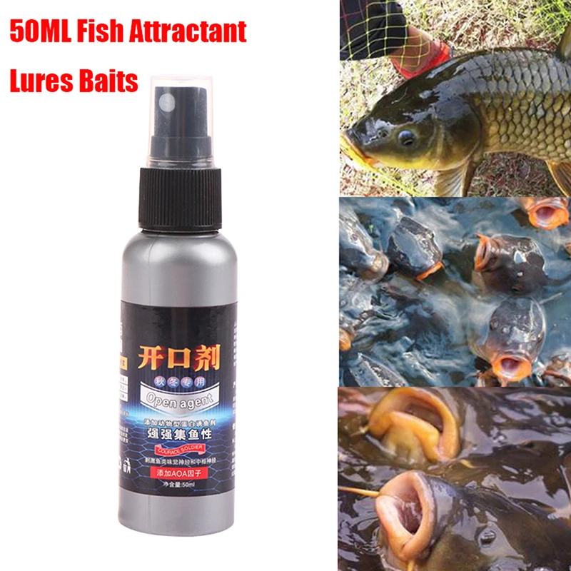 

1Bottle 50ML Fish Attractant Baits Concentrate Fishing Scent Liquid Additive Opening Agent Fishing Additive Attract Lures