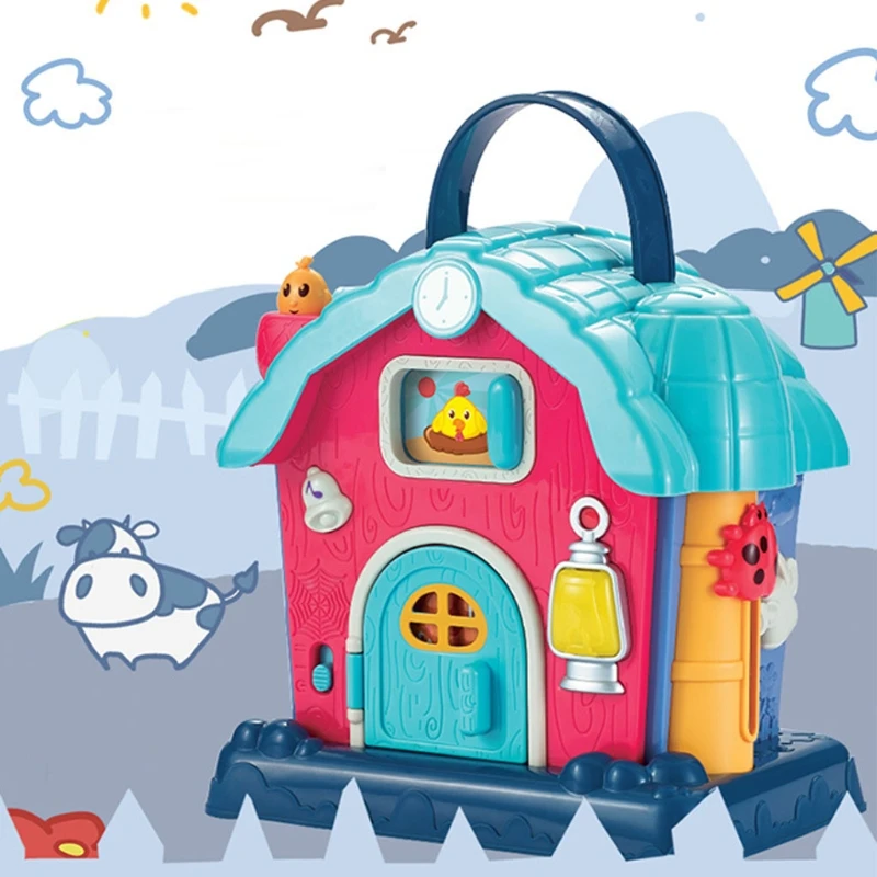 

Grow-the-Fun Musical Farm House, Interactive Farm Playset for Toddlers with Music and Lights Caring for Animals Farm A2UB