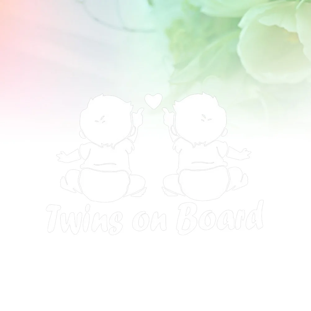 

Twins on Board Sign Vinyl Decal Bumper Sticker Car Window Sticker