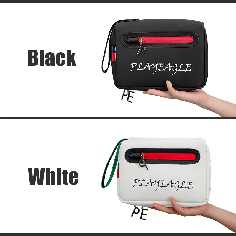 PLAYEAGLE 2022 Unisex Golf Handbag PU Material Zipper Mini  Valuables Cell Phone Pouch Makeup Cosmetic Bag for Men Women