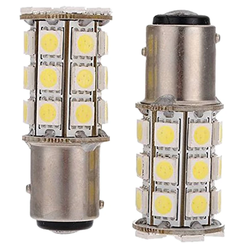 

2 x 1157-T25 BAY15D P21 / 5W 27 SMD5050 12V LED Brake Light White Light