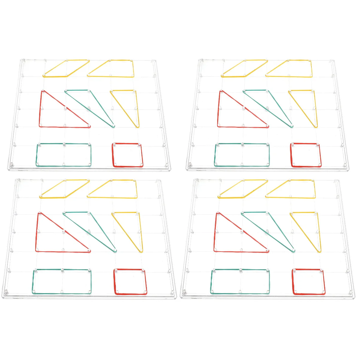 

4 Pcs Primary School Teaching Equipment Mathematics Nail Plate Peg Board Plastic Kids Learning Tools