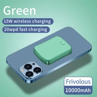 mini universal power bank 20w pd fast charging powerbank battery charger for iphone 13 12 pro max magsafe case magnetic wireless