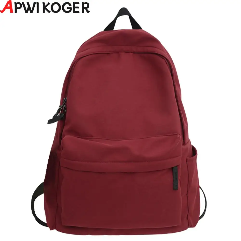 

Nylon Students Shoulder Bag Lightweight Students Backpack High-Capacity with Zipper Wear Resistance Waterproof for Daily Leisure