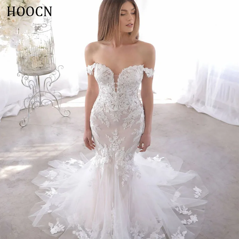 

HERBURN Sweetheart Wedding Dress For Women 2022 Bride Mermaid Lace Appliques Floor-length Backless Custom Made Vestidos De Novia