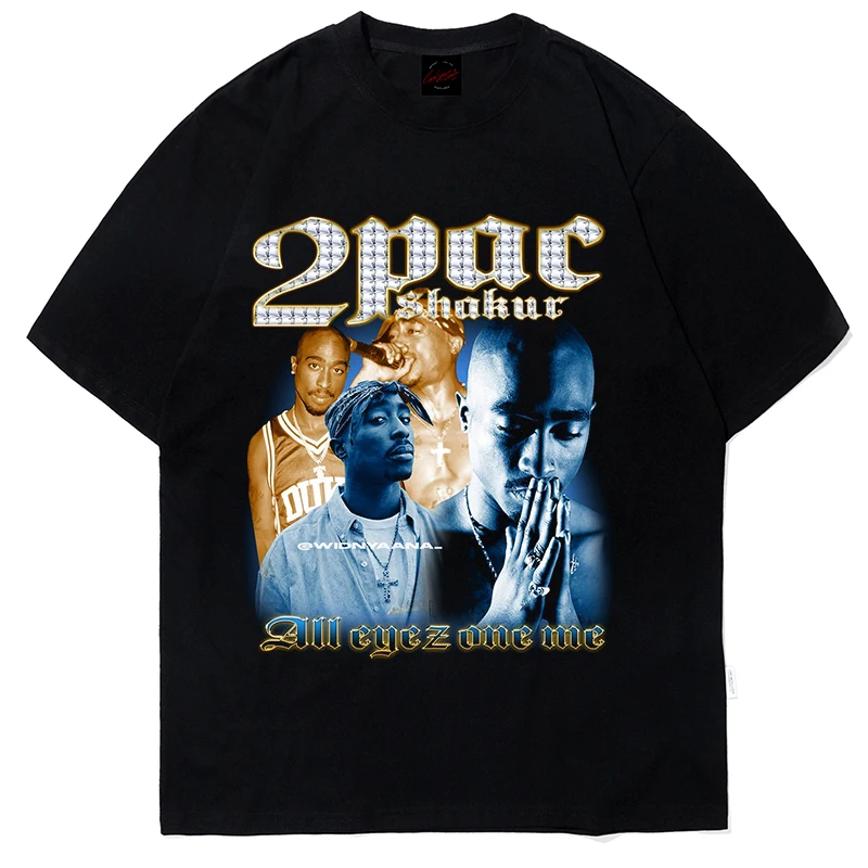 

Hip Hop Rap Star Streetwear Tops Tupac Print T Shirt Women Fashion Kanye West Oversized T-shirt Woman Short Sleeve Tee Shirts