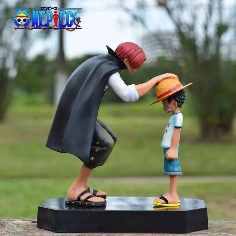 

18cm One Piece Luffy Shanks Action Figure Anime Monkey D Figurine Toys Doll Drawing Model Cute Surprise Birthday Childrens Gift