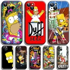 Simm Psons Забавный Гомер для Apple iPhone 13 12 11 Pro Max Mini SE 5 6 7 8 Plus X XR XS Max чехол для телефона жидкий силиконовый черный чехол