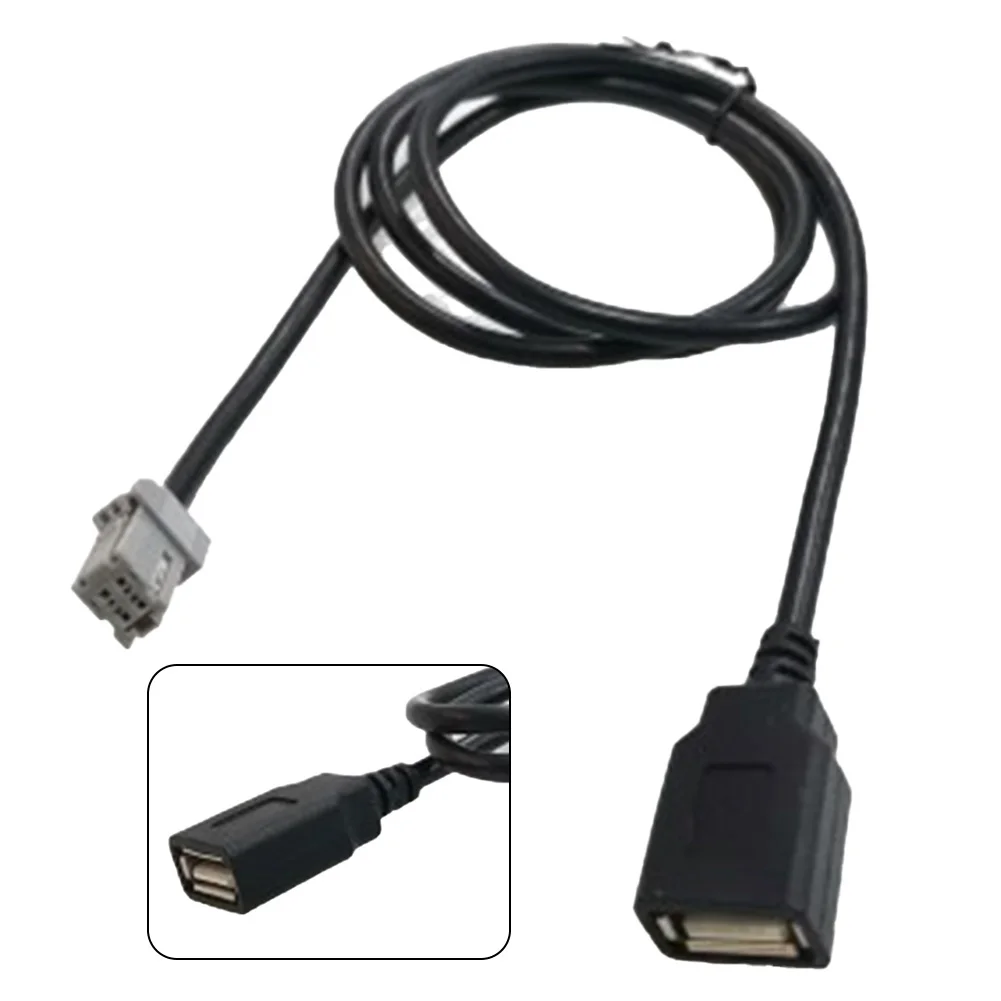 Фото Новый USB-кабель-адаптер для легкой установки, 100 см, черный, автомобильные аксессуары, запчасти для авто, входной кабель для Camry №2