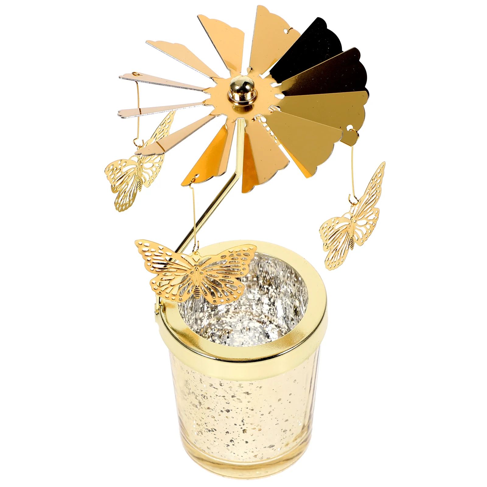 

Holders Design Rotating Tealight Stand Table Centerpiece Tabletop Decoration for Home Party Wedding (Golden) Candlestick
