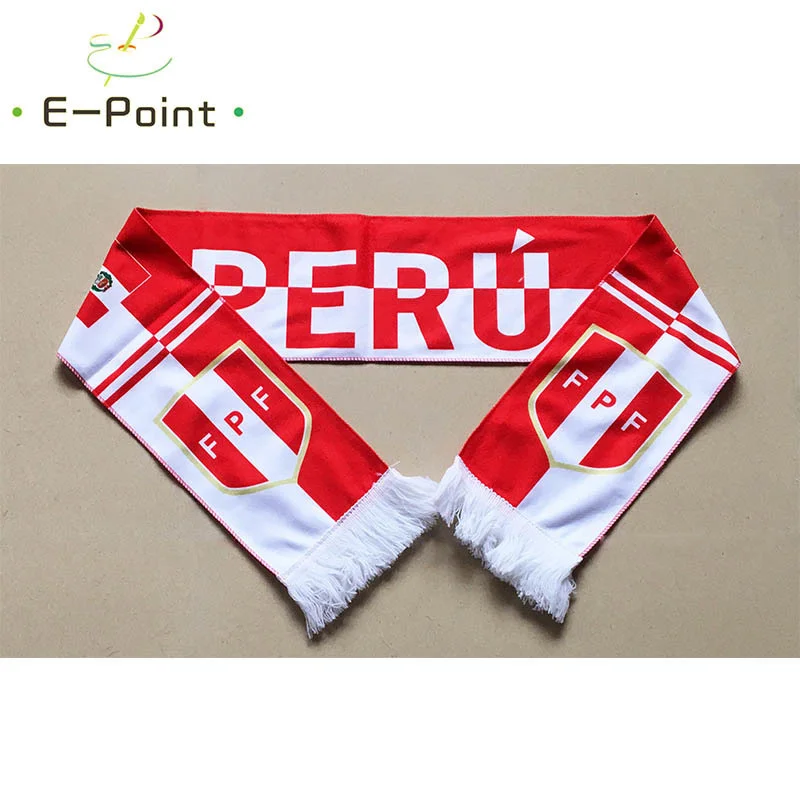 

145*16 cm Size Peru National Football Team Scarf for Fans 2022 Football World Cup Russia Double-faced Velvet Material