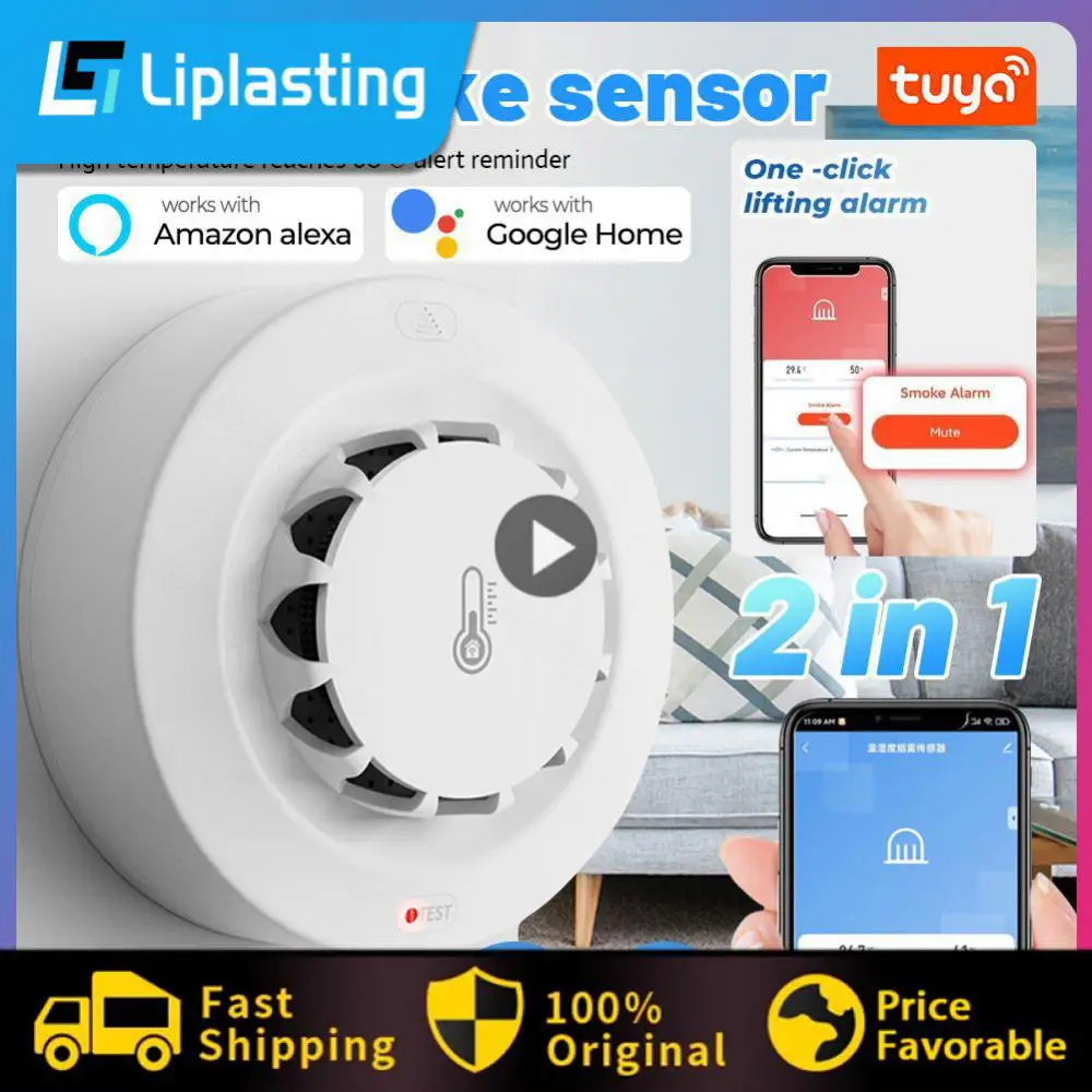 

120ma Temperature And Humidity Sensor Timely Rescue Tuya Wifi Smoke Detector Sharing Function Smart Linkage Thermohygrometer