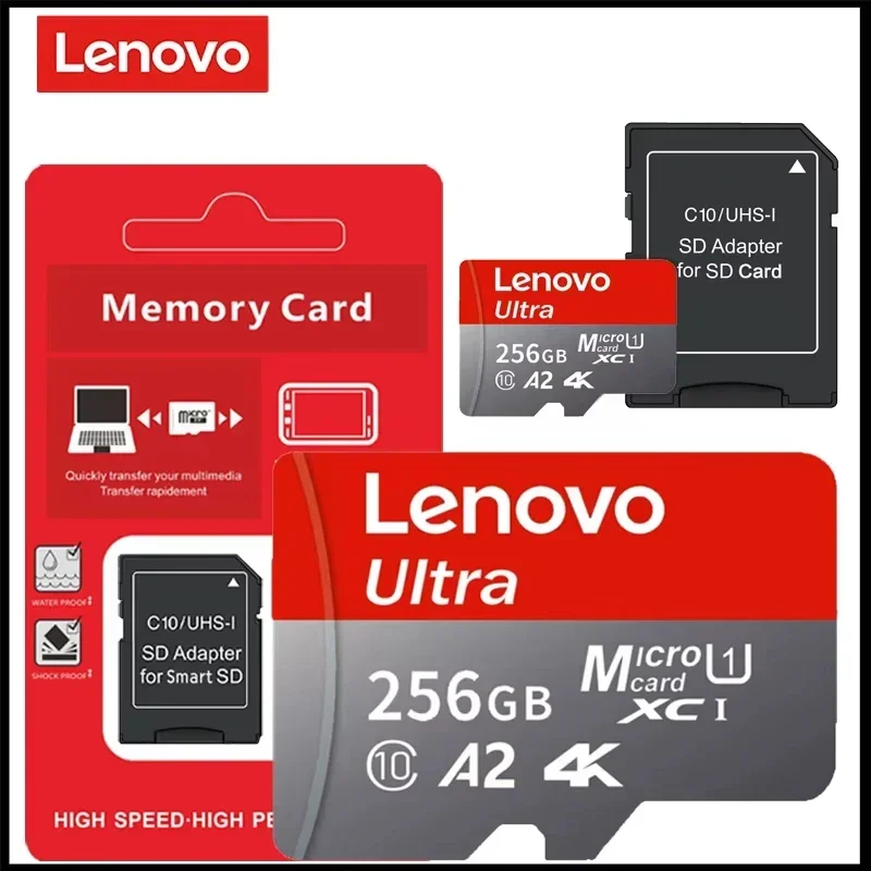Фото Карта памяти Micro SD Lenovo 2026 New High Speed 1 ТБ 512 ГБ 64 ГБ Class 10 TF для телефона, дрона, видеорегистратора, автомобильной навигации №4