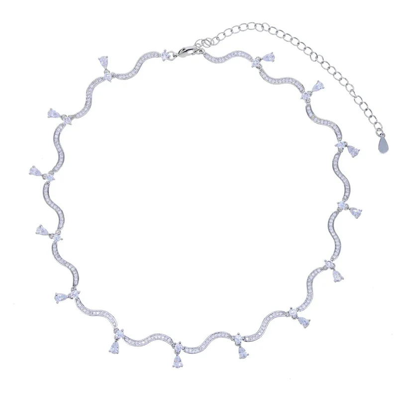 2024 Модные Белые Розовые каплевидные фианиты с микрозакрепкой фианита украшенные