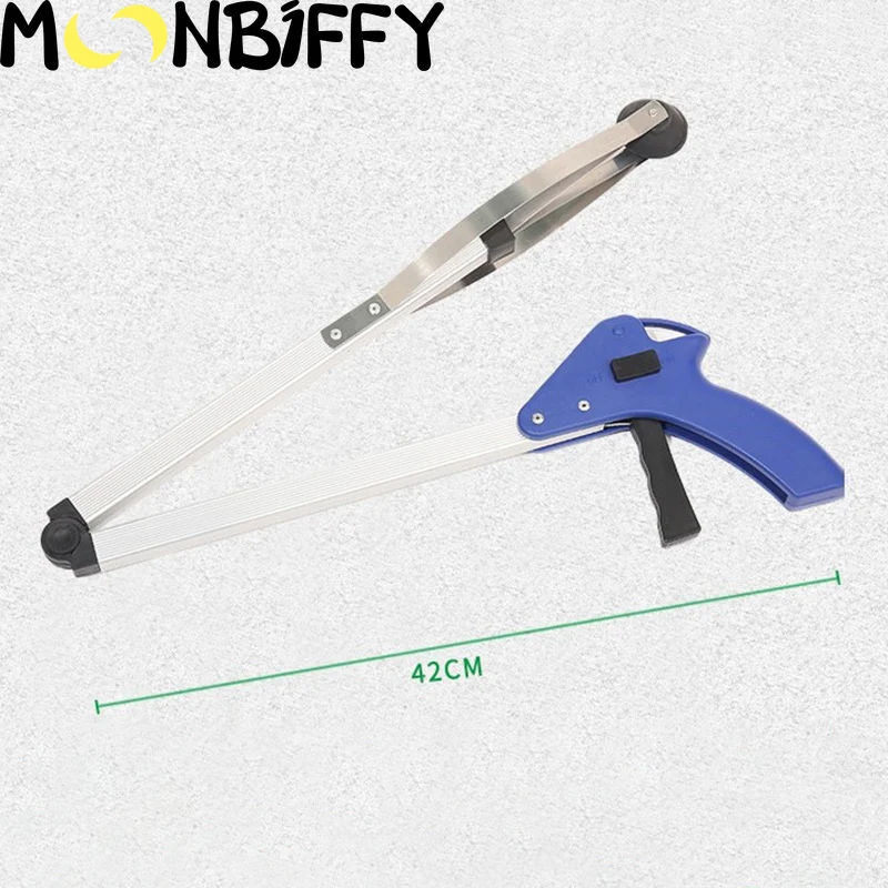 1pc Folding Household Garbage Picker Alloy Trash Grabber Waste Leaves Pick Cleaning Up Clip Garden Tool |