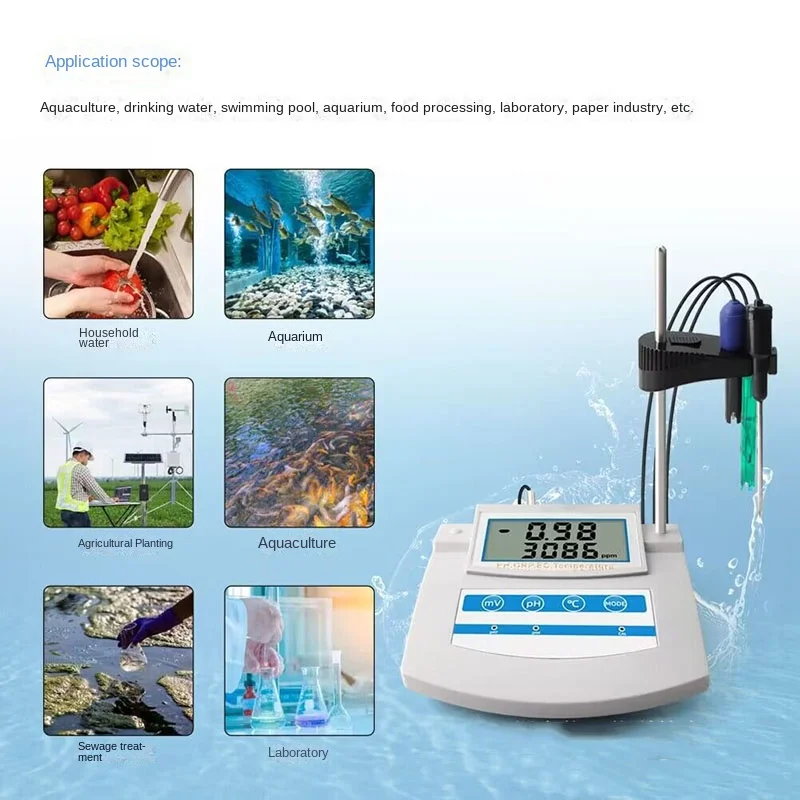 PHS-26C 6-в-1 монитор качества воды PH ORP TDS EC CF тестер температуры сидя для бассейнов