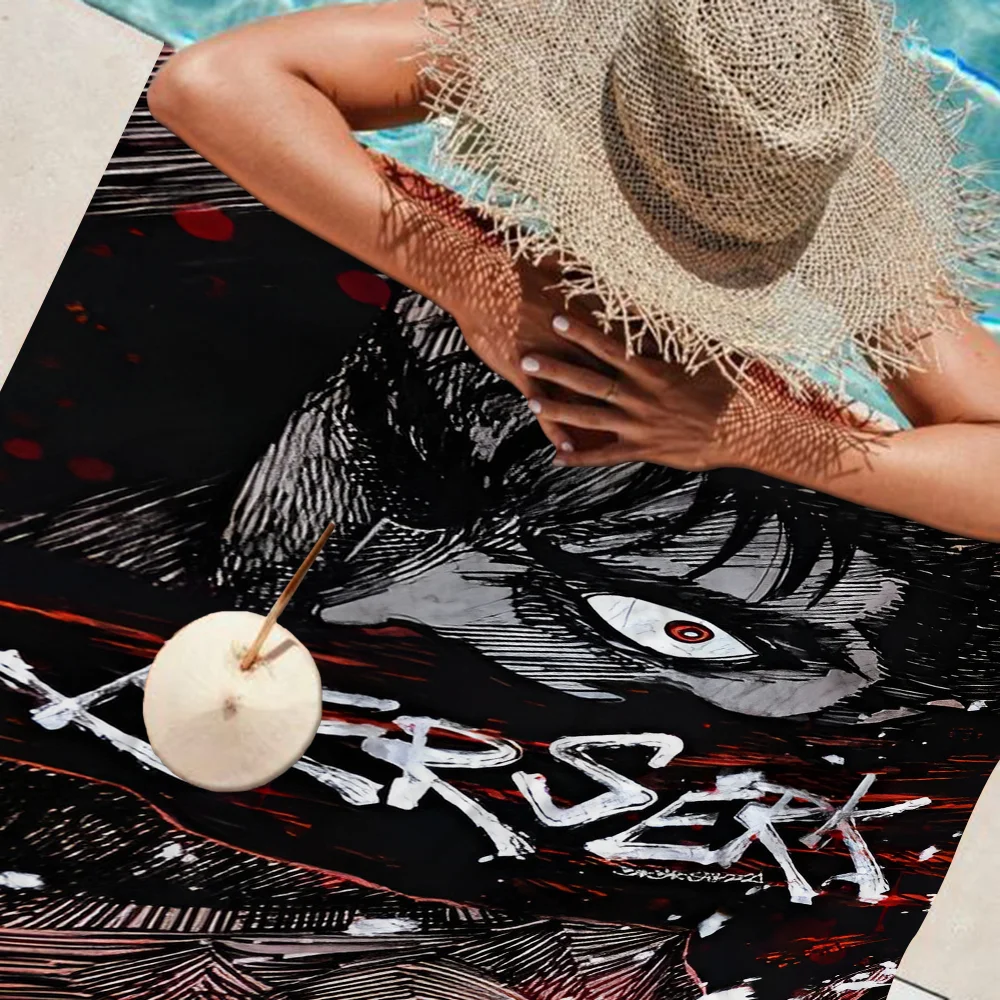 Пляжное полотенце в стиле аниме Berserk красочные банные полотенца для девочек