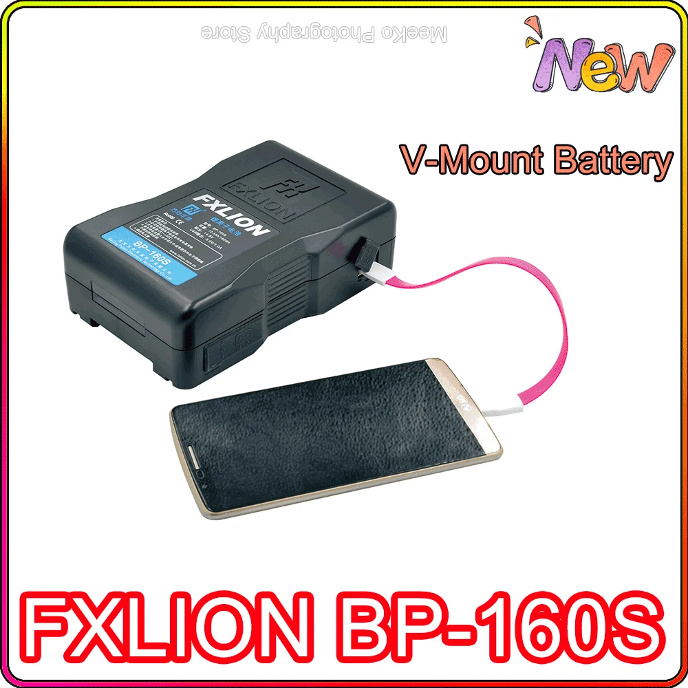 

FXLION BP-160S 14.8V / 160Wh V-Mount Battery With USB for Cameras, Camcorders,Large LED Lights, Monitors, MacBook and Smartphone