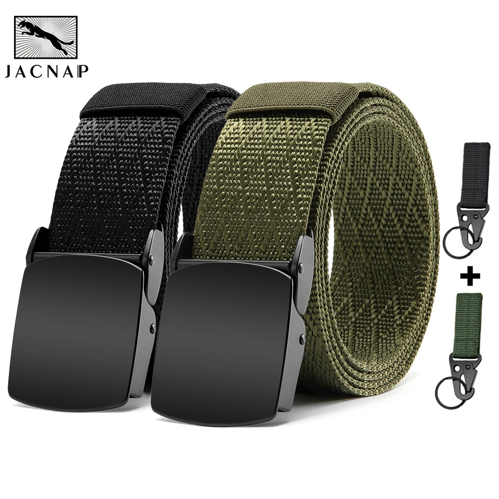 JACNAIP Men Belt Army Military Tactical Belt Nylon Outdoor Heavy Duty Training Hunting Belt For Men 125CM/3.8CM Wide Combat Belt