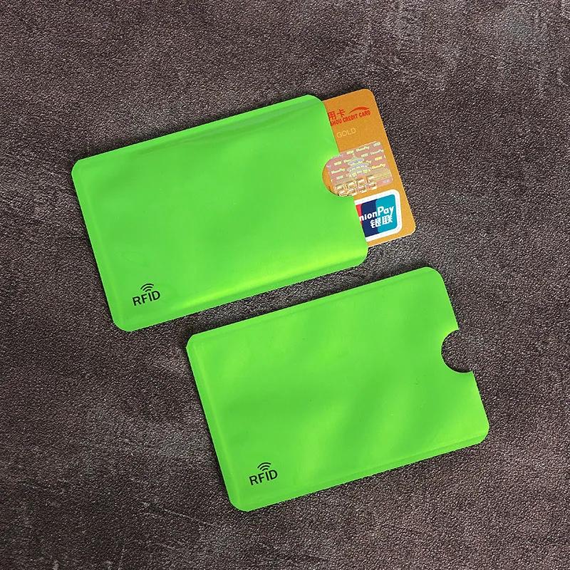 

10 шт., цветной RFID-блокирующий чехол для кредитных банковских карт, защитный чехол из алюминиевой фольги с защитой от сканирования, держатель для карт контроля доступа, чехол для карт