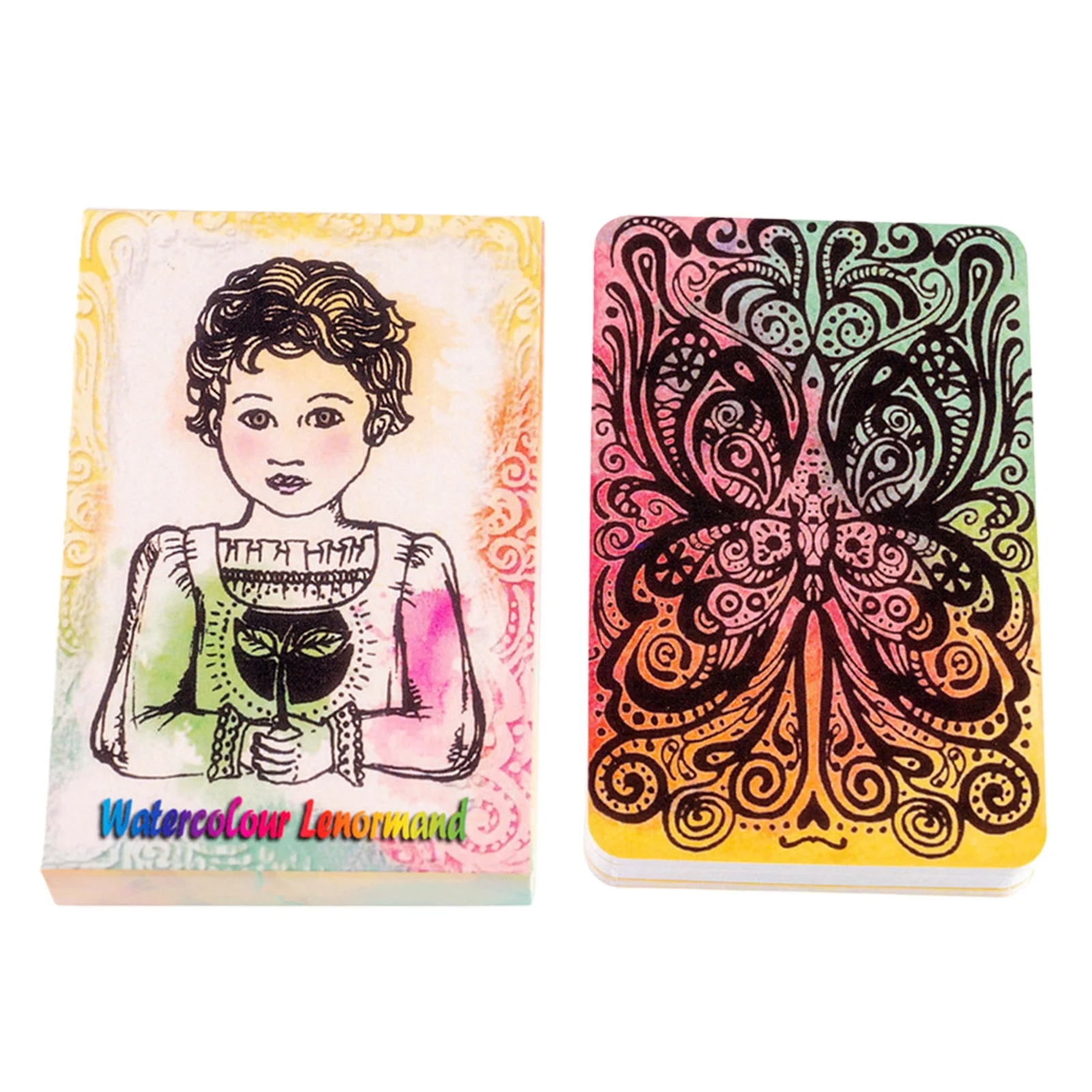 

Watercolour Lenormand Tarot Cards Decks Watercolour Lenormand Fortune Telling Game Card Classic Tarot Deck with Guidebook
