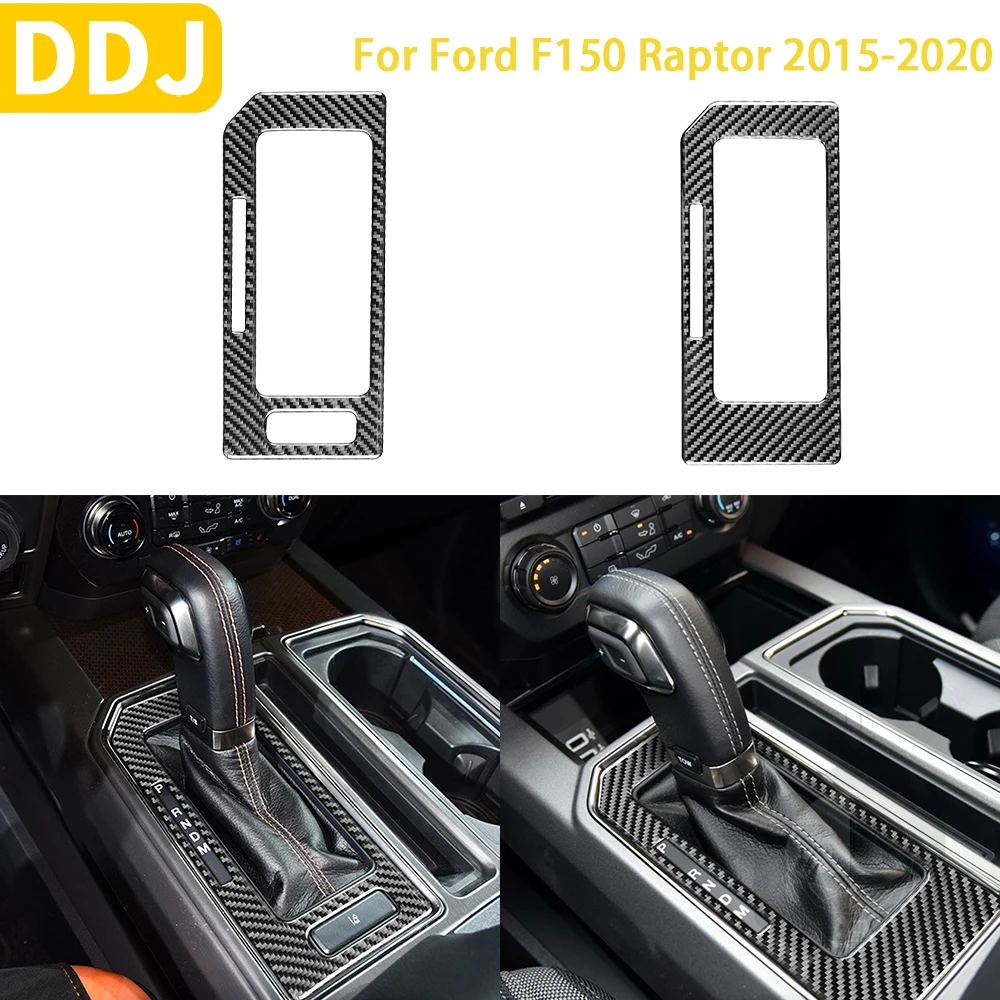 

For Ford F150 Raptor 2015-2020 Accessories Carbon Fiber Interior Gear Panel Trim Sticker Modification Decoration