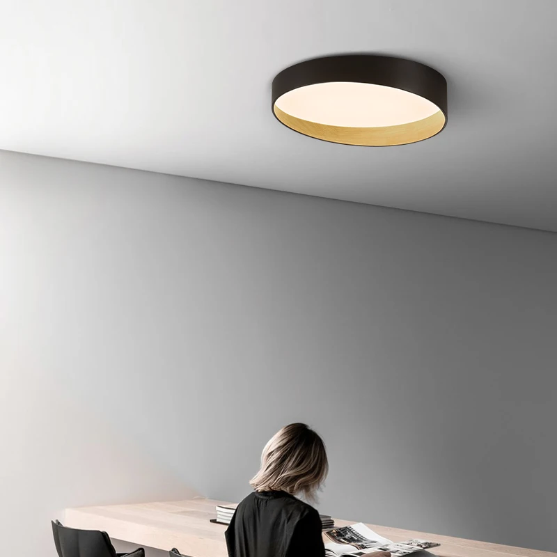 

Современный светодиодный потолочный светильник для гостиной, столовой, спальни, кабинета, кухни, домашний декор, черный, белый Потолочный светильник, светильники