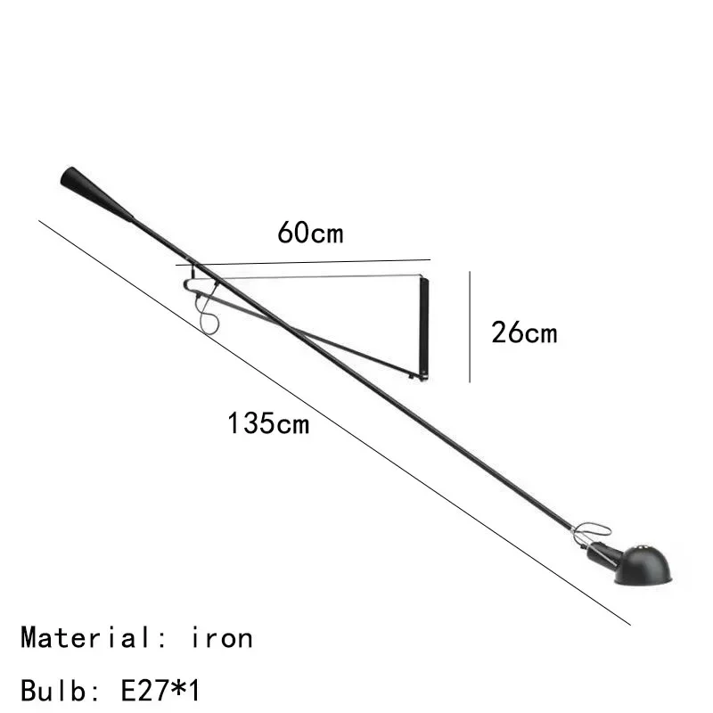

Настенная лампа TAONUANSHU вращающаяся чёрно-белая