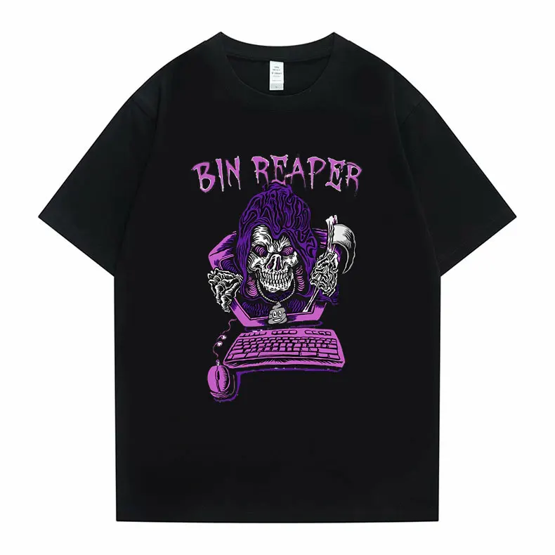 

Rapper Babytron Bin Reaper Graphic T-shirts Short Sleeve Skeleton Men's Casual Loose T Shirt Men Women Hip Hop Oversized Tshirt