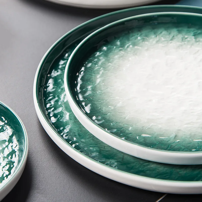 Креативная японская керамическая тарелка для ресторана еды стейка завтрака