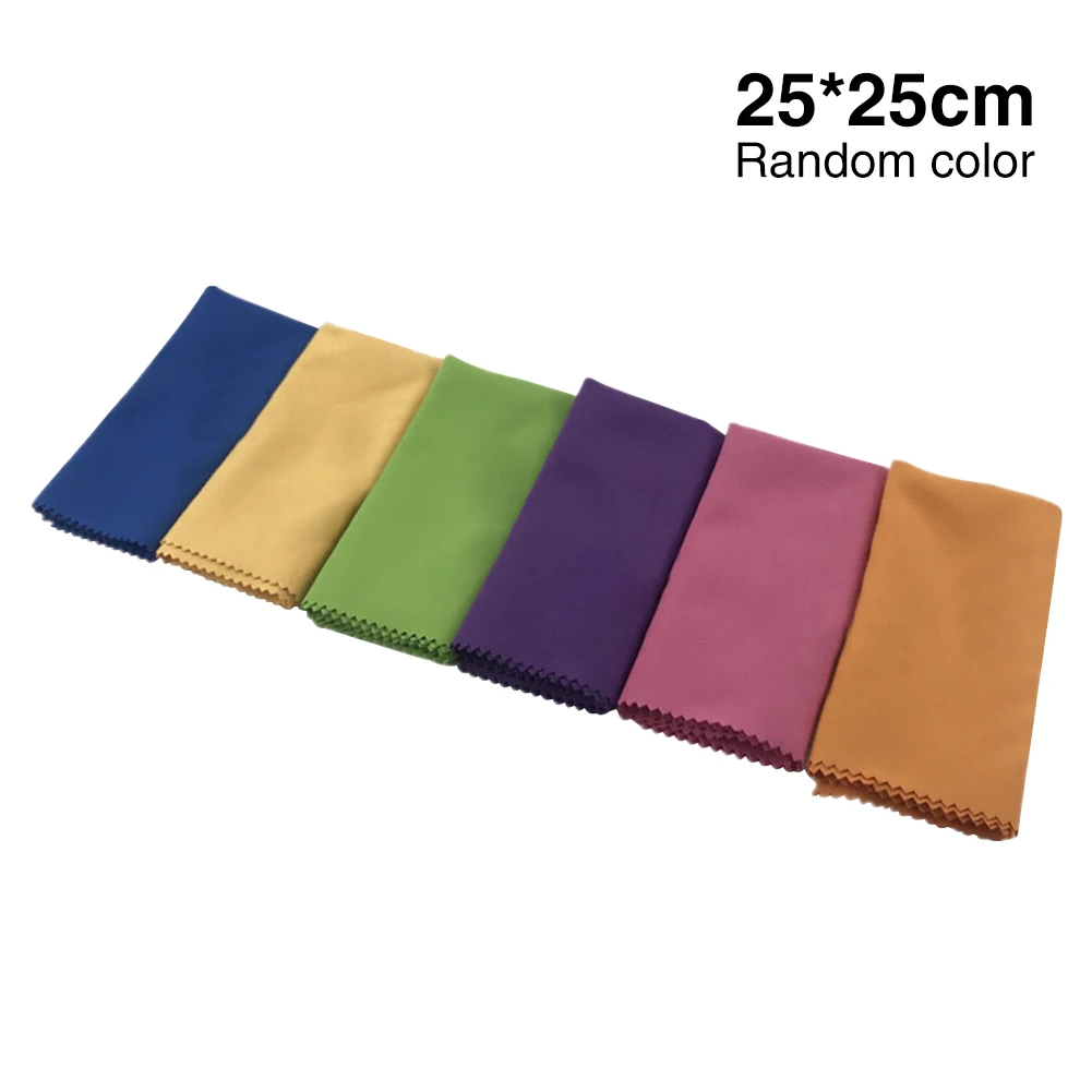 

6pcs Home Polishing Tool For Musical Instrument Violin Piano Easy Use Guitar Cleaning Cloth Lightweight Microfiber Reusable