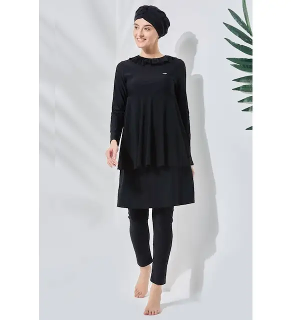 

C & City Full Closed Hijab Swimwear C13045 Black