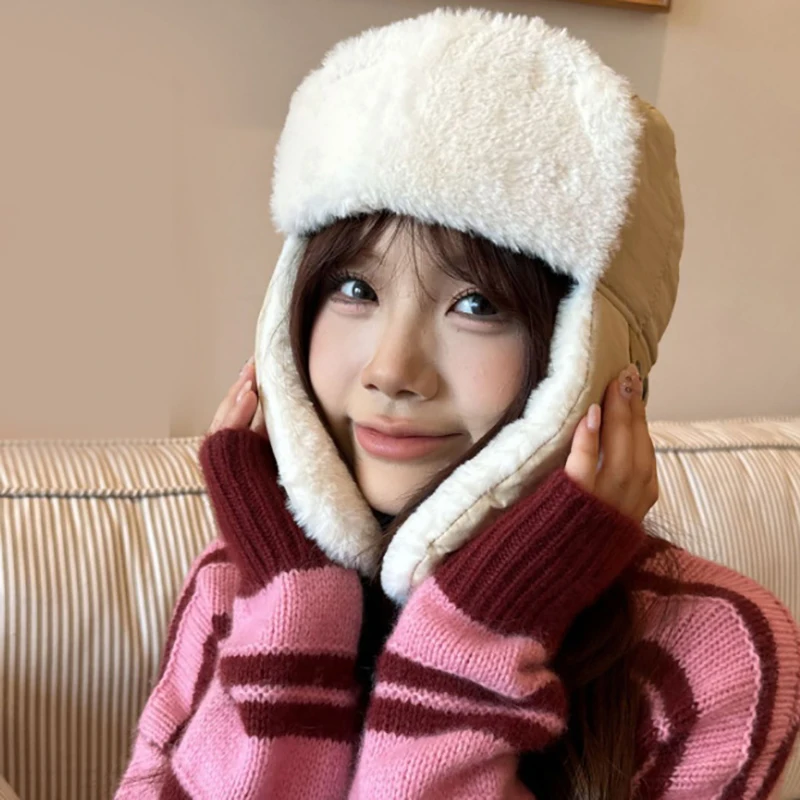 1 шт. шапка-бомбер для мужчин и женщин толстая теплая мотоциклетная шапка меховая