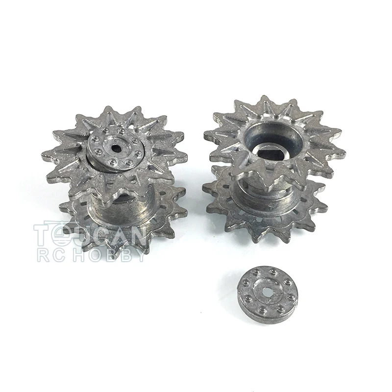 Heng Long Metal Sprockets Driving Wheels For 1/16 Scale M4A3 Sherman RC Tank 3898 TH00456 enlarge