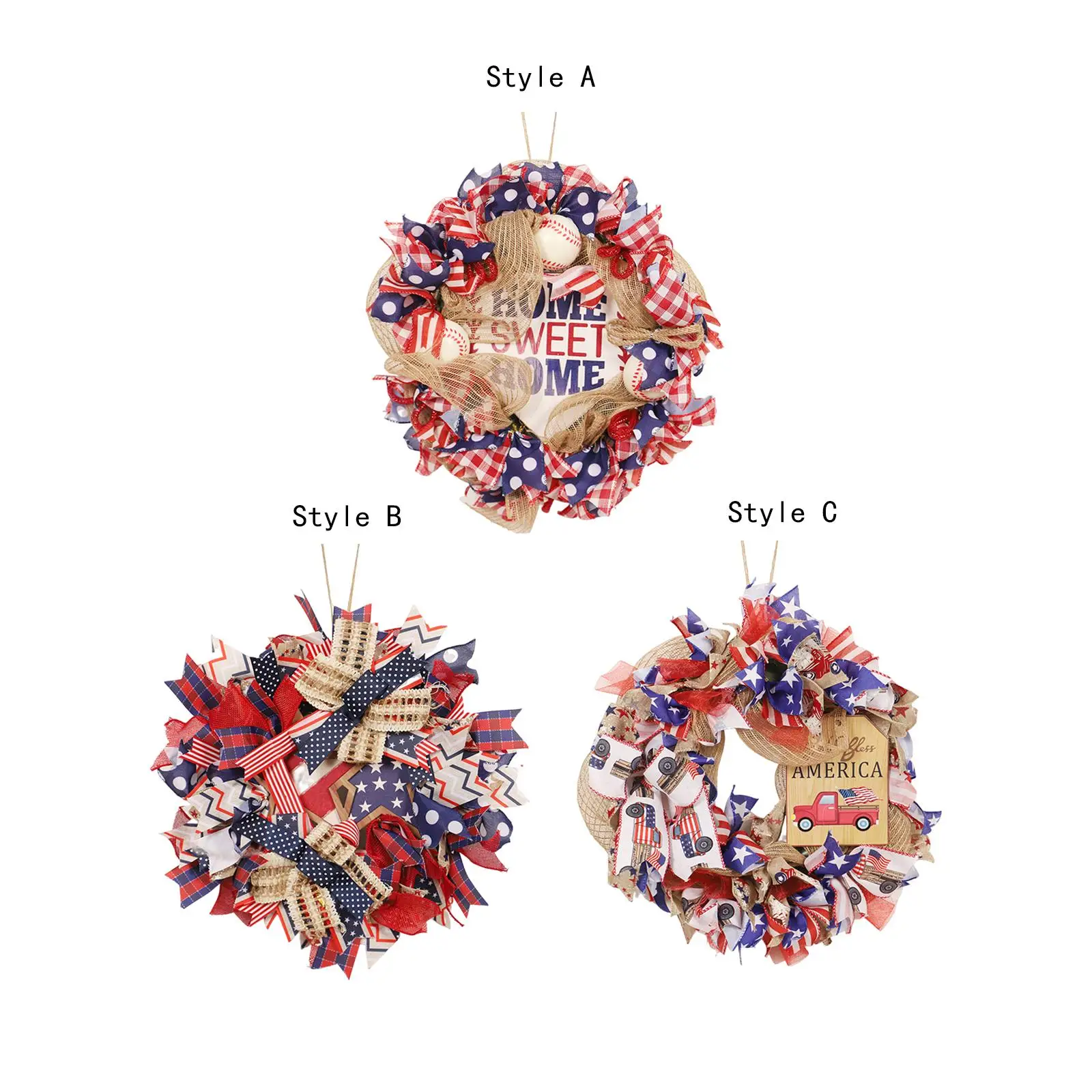 

Патриотический венок для окон дома и улицы