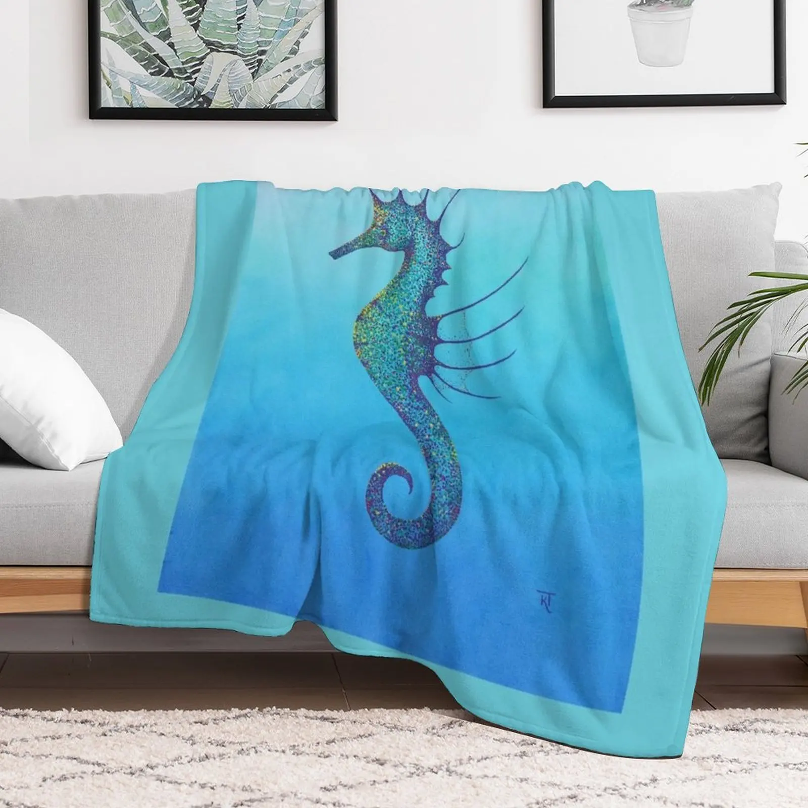 Одеяло цвета морского конька очень большой плед на диван одеяла