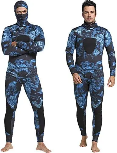 

Мужской Камуфляжный неопреновый гидрокостюм Osmann 5 мм для подводной охоты, костюм для подводного плавания с капюшоном, костюмы для подводного плавания