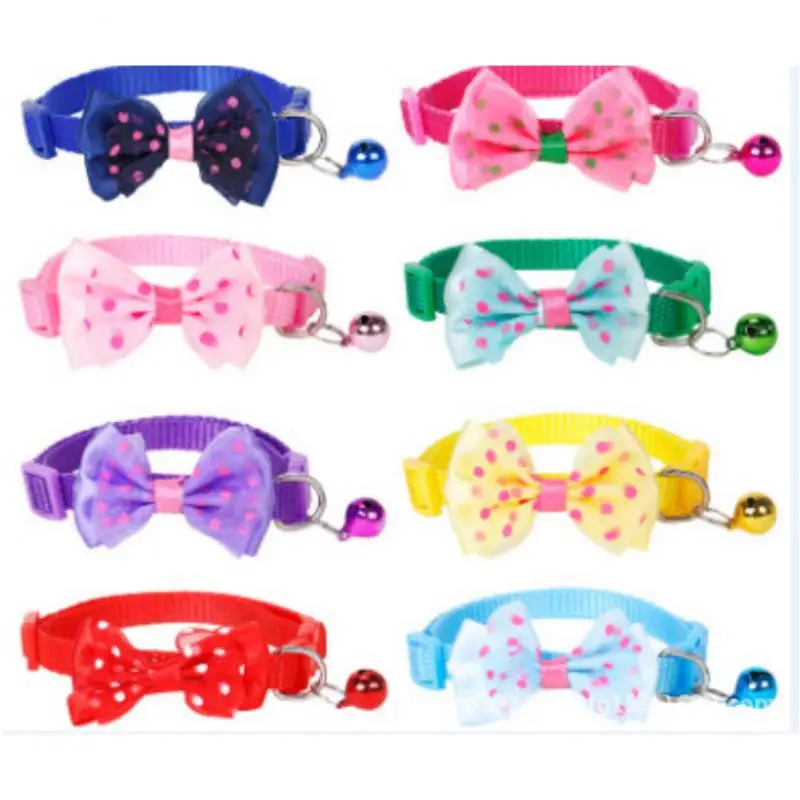 

Dog Bow Tie Polka Dot Cartoon Adjustable Multicolor Pet Collar Cat Bow Tie Photo Props Dog Cat Pet Supplies Accessories