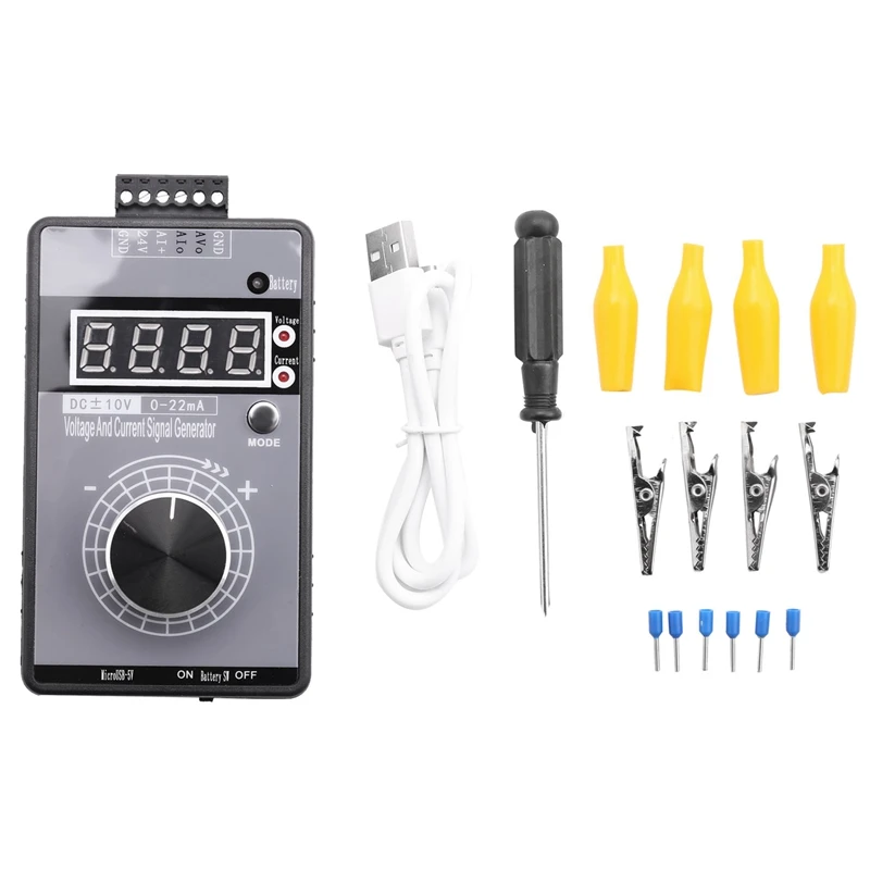 

DC 0-10V 0/4-20MA Current Voltage Signal Generator, Analog Simulator For PLC And Panel Debugging, Frequency Converter