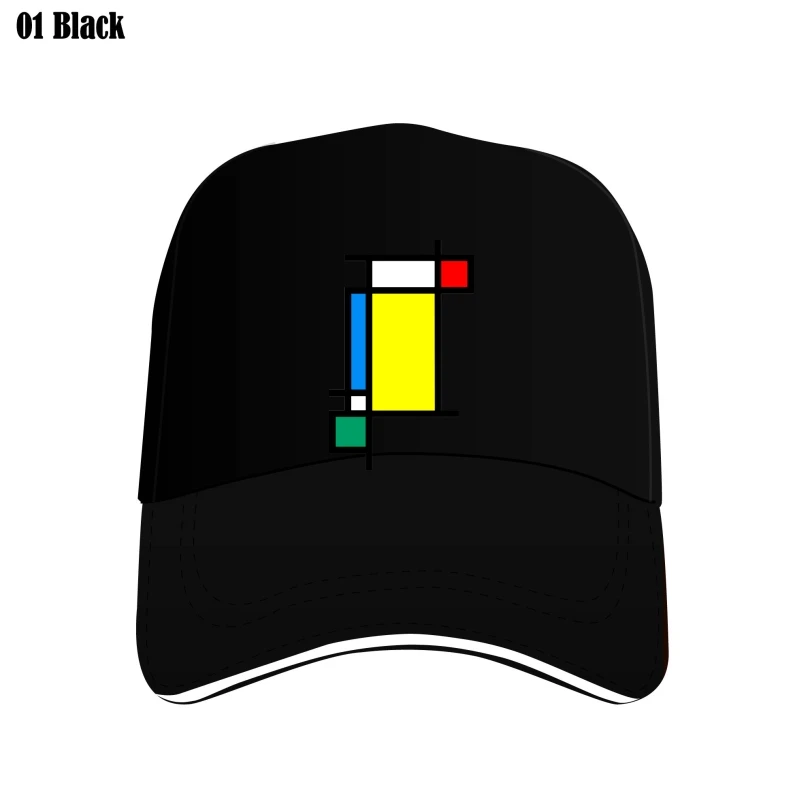 

Шапка Mondrian в стиле Билл мужская хлопковая шапка Билл шляпа с круглым вырезом Лето/Осень сетчатая белая плоская поляя Геометрическая Вертикальная Aesthe