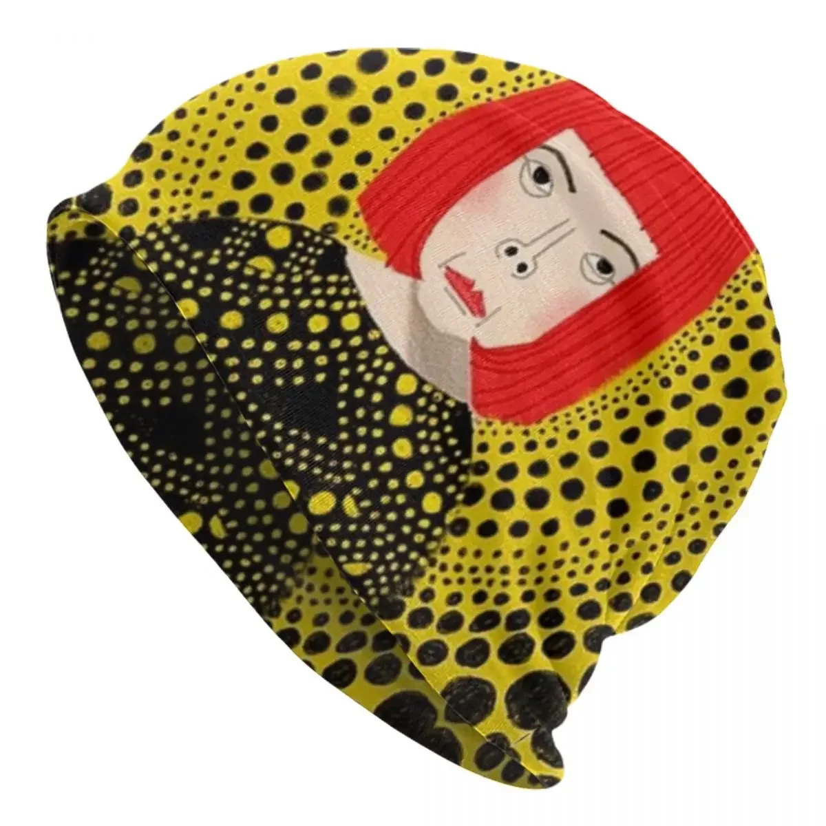 

Yayoi Kusama Aesthetic Bonnet Homme Cool Knitted Hat For Women Men Winter Warm Pumpkin Art Dots Beanies Caps