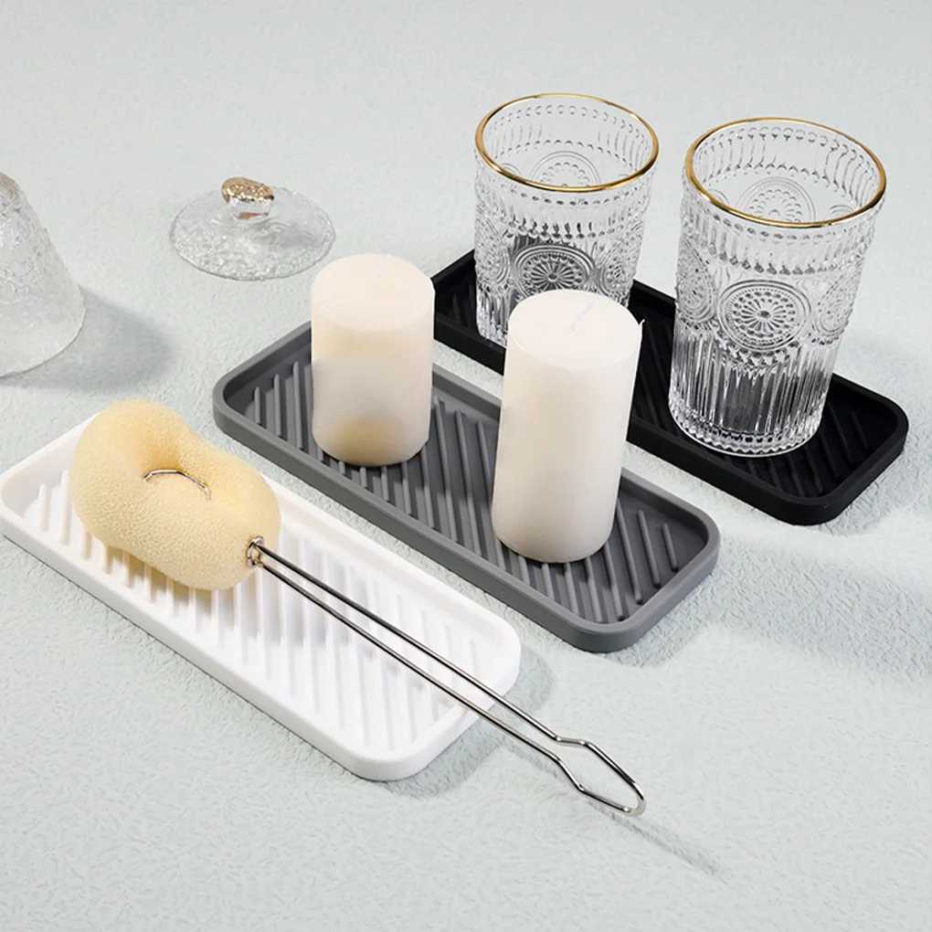 

Drain Pad Silicone Heat Resistant Tableware Pans Pot Sink Drying Mat Storage heat-resistant Foldable Draining Tray Board