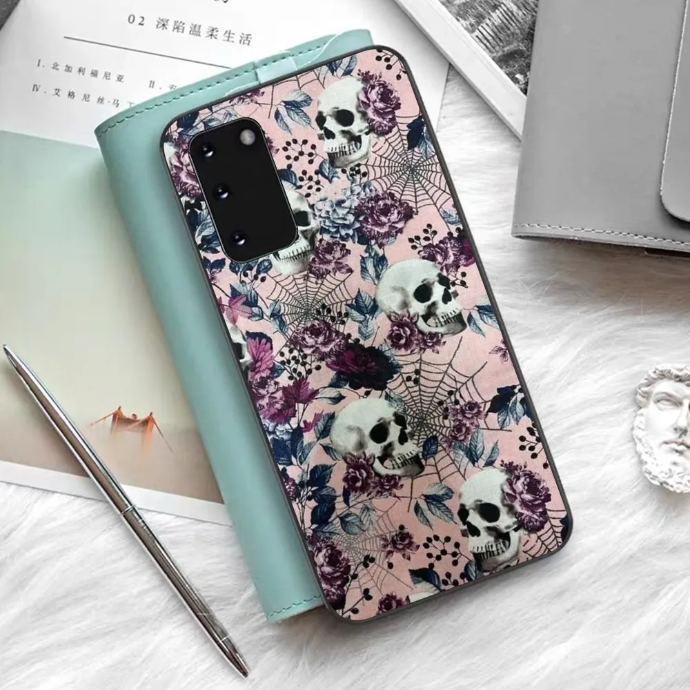 Чехол для телефона с узором жуткого черепа Samsung S 9 10 20 21 22 23 30 24 Plus Lite Ultra FE S10 Fundas